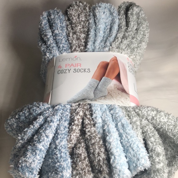LEMON 4 PAIRS COZY SOCKS - Picture 2 of 9